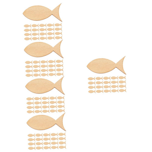EXCEART 1000 Pcs Sea Animal Wooden Cutouts Fish Cutouts DIY Wooden Chips Wood Blank Slices Sea Animal Cutout Ocean Animals Unfinished Wooden Ornaments Wooden Solid Fish Sawdust Wooden Sign