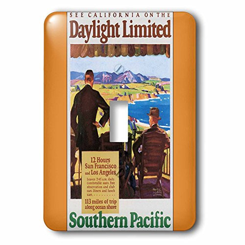 3dRose LSP_180221_1"See California Southern Pacific Railroad Vintage Travel Poster Single Toggle Switch 3dRose LSP_180221_1"See California Southern Pacific Railroad Vintage Travel Poster Single Toggle Switch