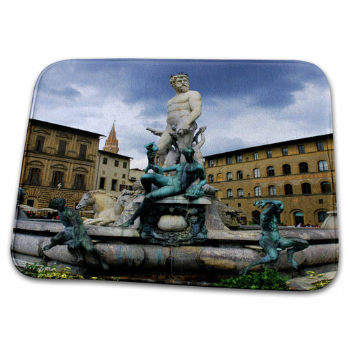 3dRose EvaDane - Images - Piazza. Roman Statue. - Bathroom Bath Rug Mats (rug-194373-1)