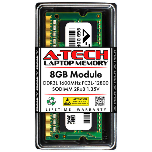 A-Tech 8GB Memory RAM for Dell Inspiron 15 3000 3541 - DDR3L 1600MHz PC3-12800 Non ECC SO-DIMM 2Rx8 1.35V - Single Laptop & Notebook Upgrade Module (Replacement for SNPN2M64C/8G)