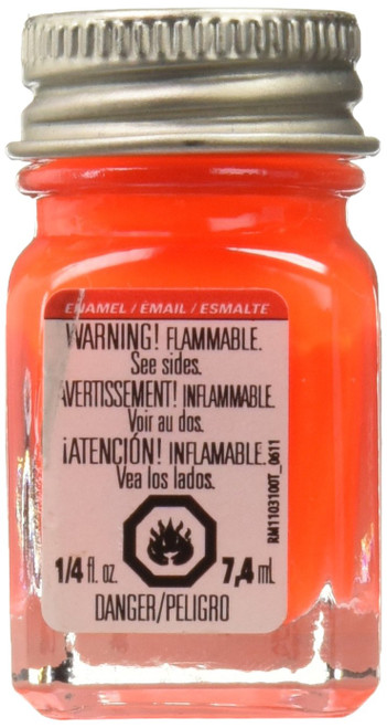 Testors Enamel Paint Open Stock .25oz-Red Fluorescent