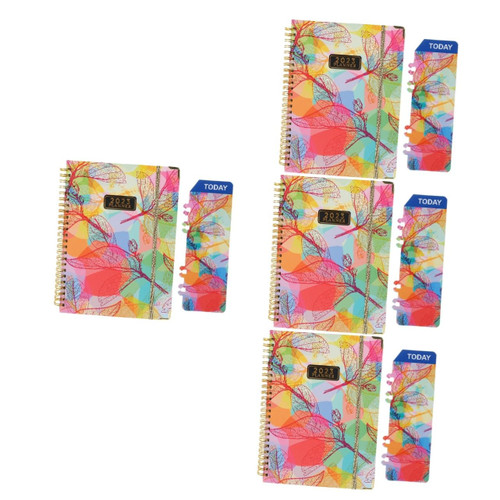 MAGICLULU 4pcs 2023 Notebook Agenda Notebook Time Management Planner Undated Office Notepad Diary Notebook Notepad for Schedule Calendar Organizer Appointment Book Wired Paper Journal Travel
