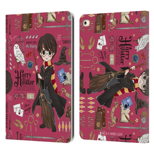 Head Case Designs Officially Licensed Harry Potter Harry Pattern Deathly Hallows XXXVII Leather Book Wallet Case Cover Compatible with Apple iPad 9.7 2017 / iPad 9.7 2018