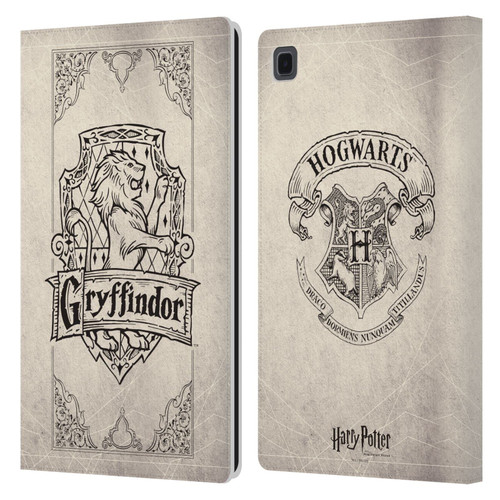 Head Case Designs Officially Licensed Harry Potter Gryffindor Parchment Sorcerer's Stone I Leather Book Wallet Case Cover Compatible with Galaxy Tab A7 10.4 (2020)