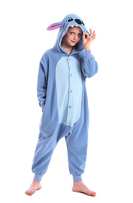 CANASOUR Kids Christmas Halloween Costumes Anime Cosplay Animal One Piece Onesie Pajamas 10-12 Years Girls Boys (10(125#), Blue)