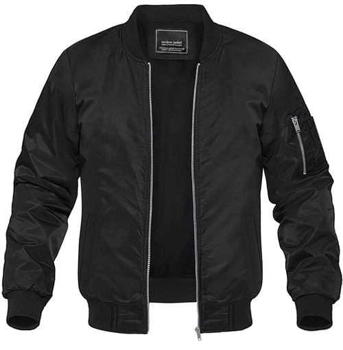 MAGNIVIT Men's Casual Lightweight Jacket Softshell Winter Bomber Jacket Varsity Coat