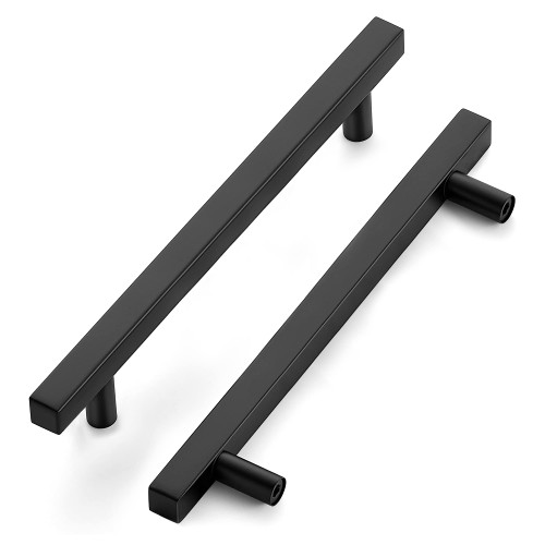 Home Expert 20 Pack 5 inch Cabinet Handles Black Kitchen Cabinet Handles Square Cabinet Handles Matte Black Cabinet Pulls 5 inch Center Kitchen Handles for Cabinets