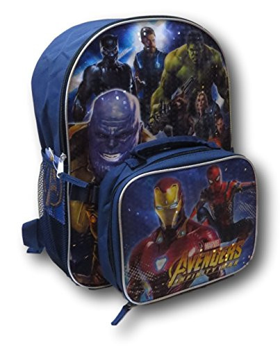 Marvel Avengers Infinity War Backpack W/ Detachable Lunch Box