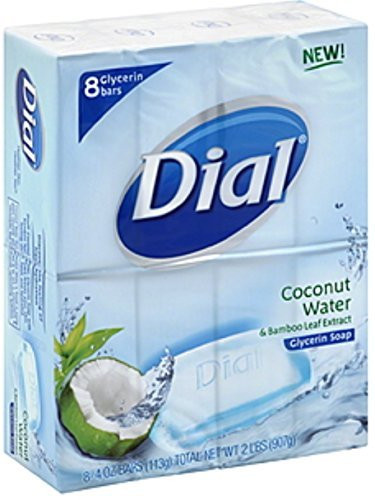 Dial Glycerin Soap Bars Coconut Water & Bamboo Leaf Extract 8 ea (Pack of 2)