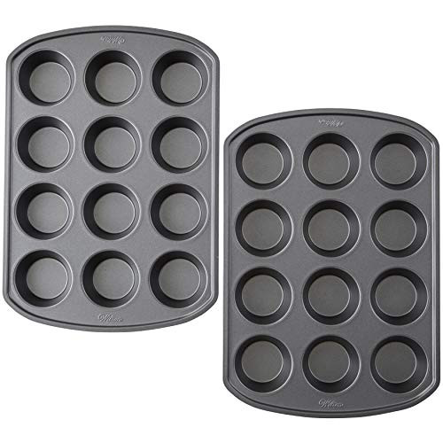Wilton Perfect Results Premium Non-Stick Bakeware 12-Cup Muffin Pan, Multipack of 2 Wilton Perfect Results Premium Non-Stick Bakeware 12-Cup Muffin Pan, Multipack of 2