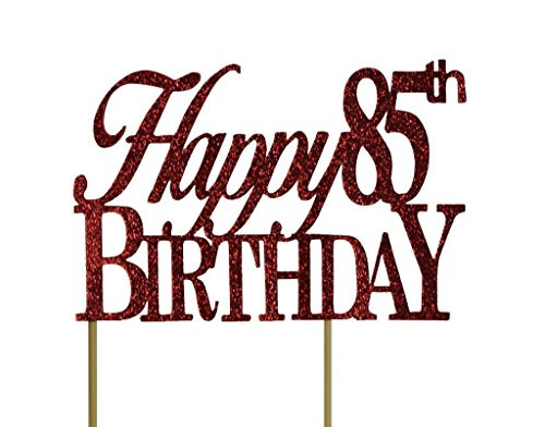 All About Details Red Happy-85th-birthday Cake Topper