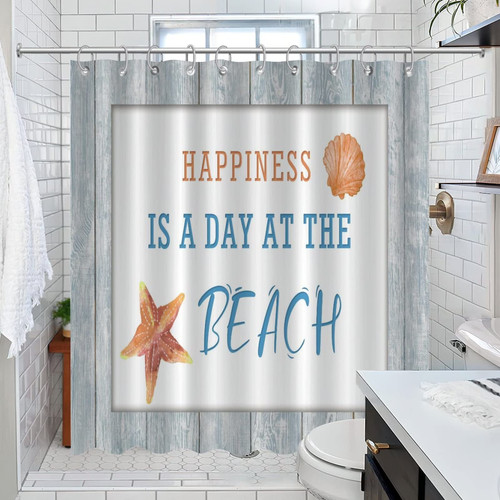 COVOME Shower Curtains Nautical Beach Ocean Theme Underwater Starfish Bathroom Shower Curtain Watercolor Marine' Life Country Bathroom Shower Curtain Sets Home Bathroom Decorations 72x84 Inch