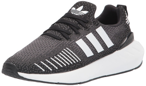 adidas Women's Swift Run 22 Sneaker, Black/White/Grey, 9.5