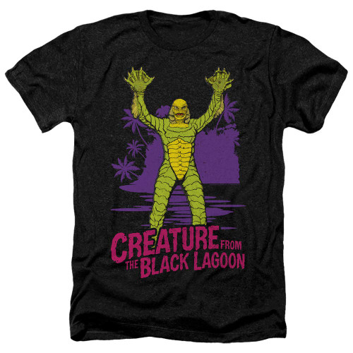 A&E Designs Creature from The Black Lagoon Heather Tee Gillman Black, 2XL