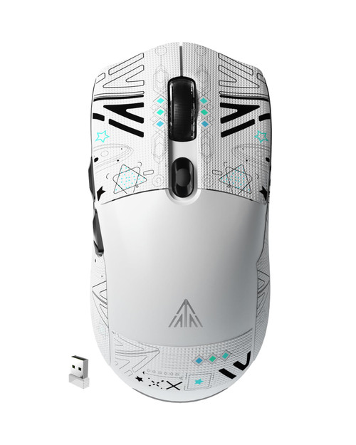 SOLAKAKA SM800 Wireless Gaming Mouse, 26,000 DPI,58g Ultra-Lightweight Tri Mode Type-C Wired/Bluetooth/2.4GHz Wireless Mouse,Programmable Buttons,Compatible with PC/Mac/Laptop,White
