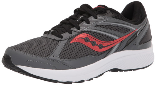 Saucony Men's Cohesion 14 Road Running Shoe, Charcoal/Flame, 11.5