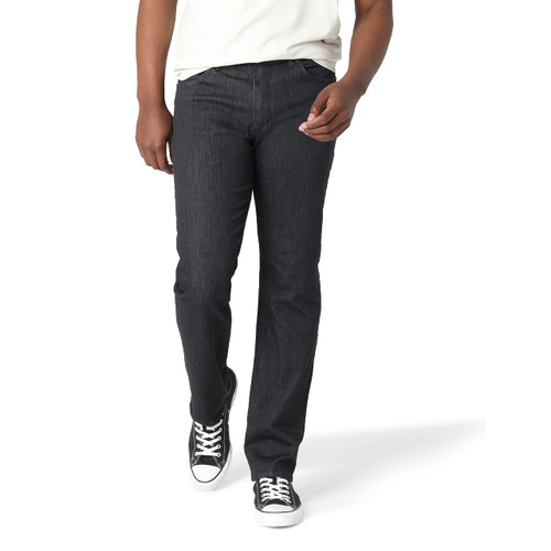 Lee Men's Extreme Motion Regular Straight Jean Black 29W x 30L