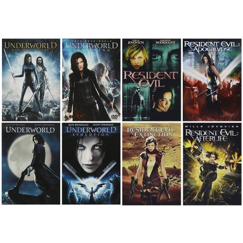 The Ultimate Women Heroes Kicking Butt Series: Underworld & Resident Evil - 8 Complete Movies DVD Collection (Starring Kate Beckinsale + Milla Jovovich)