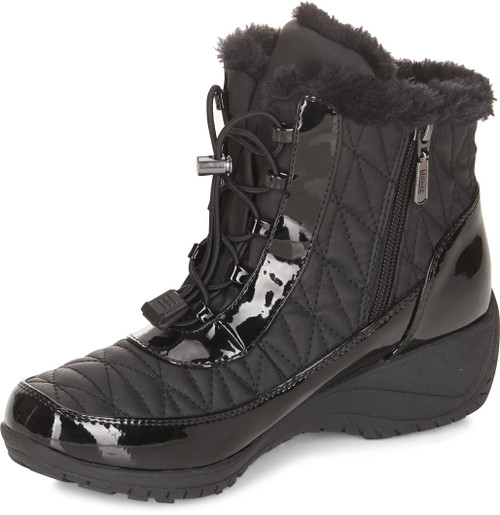 Khombu Women's Slip On Molly Pull On Snow Boots, Black, 8