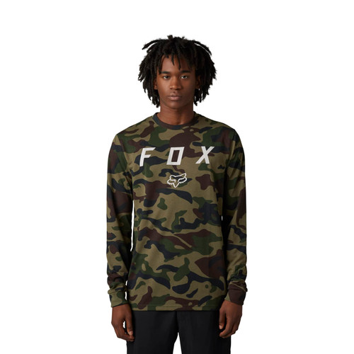 Fox Racing Men's Standard VZNS Long Sleeve TECH TEE, Green CAMO, Medium