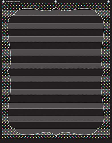 Teacher Created Resources Chalkboard Brights 10 Pocket Chart (20746)