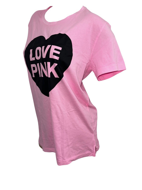Victoria's Secret Pink Cotton Campus Oversize Short Sleeve Tee Color Pink Size Medium New