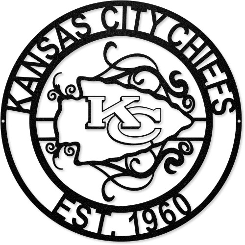 Party Animal NFL Kansas City Chiefs Laser Cut Metal Sign,Black Party Animal NFL Kansas City Chiefs Laser Cut Metal Sign,Black