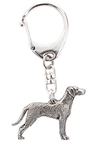 Weimaraner (With Tail) Made in U.K Artistic Style Dog Key Ring Collection