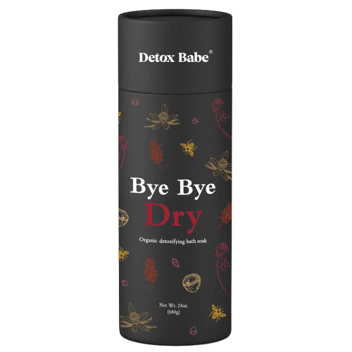 Bye Bye Dry Organic Detox Bath Salt Soak (24 oz) | Epsom Salt, Coconut Milk Powder, Raw Organic Honey, Colloidal Oat, Vanilla, Rose Bath Soak | Herbal Essential Oils Soak | Spa Bath Gift