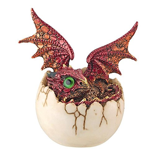 Design Toscano Eggshell Spore Dragon Hatchling Statue, Multicolor