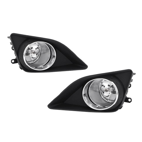 Driving Fog Lights Lamps Replacement for 2008-2010 Toyota Corolla Altis with H11 12V 55W Halogen Bulbs (Clear Lens)