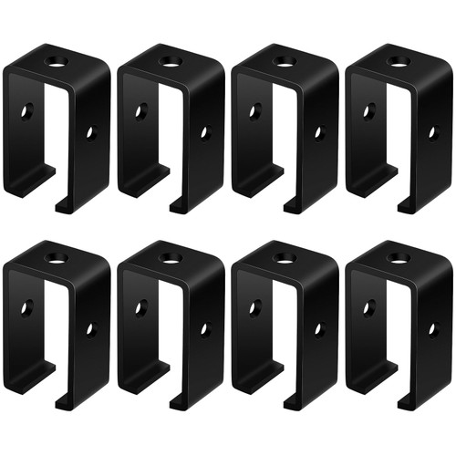 Zonon 8 Pieces Black Channel Trolley Track Hanger for 1-5/8'' Strut Channel Carbon Steel Hanger Bracket for All 1-5/8'' Channel Trolley Track