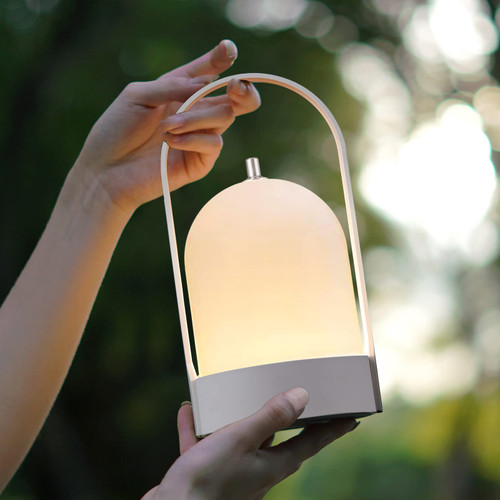 Tubicen Cordless Rechargeable Lantern Table Lamp, Portable Powerful 4000mAh LED Battery Operated Table Lamps, 4-Stage Touch Dimmable Outdoor Night Lamp Lantern for Home Bedroom Camping, White