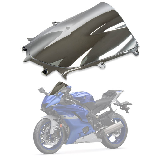 PSLER Windshield Windscreen for YZF R6 600 2017-2023 and for R7 2021-2023(Chrome)