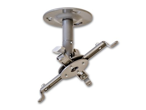 NavePoint Universal LCD/DLP Projector Ceiling Mount Bracket With Tilt And 360° Swivel Holds Up To 22 Lbs Silver