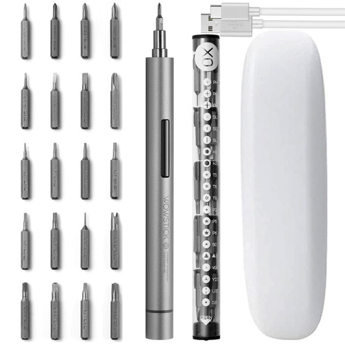 wowstick Precision Electric Screwdriver Set, Mini Electric Screwdriver With 20 Precision Magnetic Bits, USB-C Rechargeable Portable Repair Tool Kit For Repairing Cell Phones, Watches, Cameras wowstick Precision Electric Screwdriver Set, Mini Electric Screwdriver With 20 Precision Magnetic Bits, USB-C Rechargeable Portable Repair Tool Kit For Repairing Cell Phones, Watches, Cameras