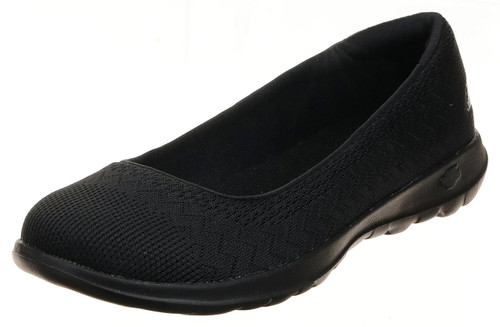 Skechers Performance Women's GO Walk Lite Ballet Flat,black/Black,5.5 M US