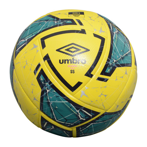 Umbro Neo Swerve Match Soccer Ball, Size 5, Yellow/Navy/Green
