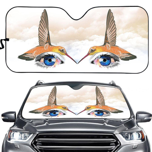 SWEETOP Car Sunshade Funny Windshield Sun Shade Window Covers for Cars Folding Block UV Rays Sun Visor Protector Car Window Shades for Car Truck SUV Auto Sunshades 57.1x27.4 in