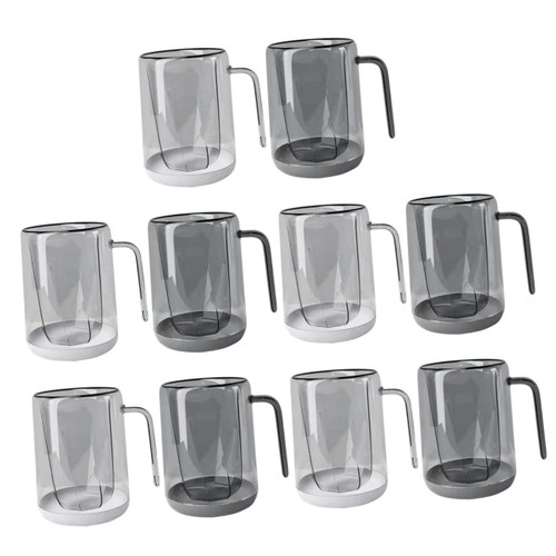 DOITOOL 10 Pcs Mouthwash Cup Plastic Drinking Cup Wash Cups Plastic Toothbrush Cup Tooth Brush Cup Portable Storage Holder Toothbrush Holder Cup Plastic Cup Wash The Cup Travel Household