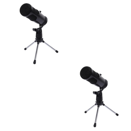 ibasenice 2pcs USB Microphone Condenser Microphone USB Condenser mic USB Filter microfono Gamer Podcast mic microfonos inalambricos Professional Conference Microphone Metal Clip-on Cable