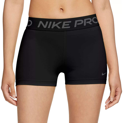 Nike Women's Pro 3 in Training Shorts, Black Gray, Small