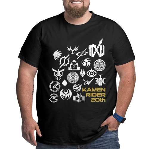 Anime Kamen Rider 20 Th Big Size T Shirt Men's Summer Casual Tee Round Neckline Short Sleeve T-Shirts Xx-Large Black Anime Kamen Rider 20 Th Big Size T Shirt Men's Summer Casual Tee Round Neckline Short Sleeve T-Shirts Xx-Large Black
