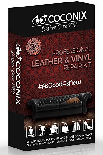 Coconix Upholstery, Vinyl and Leather Repair Kit - Restorer of Your Couch, Sofa, Car Seat and Your Jacket - Super Easy Instructions to Match Any Color - Restore Any Material, Genuine, Bonded, Bycast