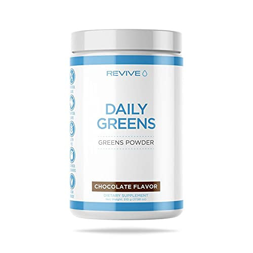Revive MD Super Greens Powder Mix - Smoothie & Juice Mix with Green Superfoods Blend of Wheatgrass, Spirulina & Chlorella - Probiotics, Inulin & Fiber for Digestive Health & Gut Health (Berry) Revive MD Super Greens Powder Mix - Smoothie & Juice Mix with Green Superfoods Blend of Wheatgrass, Spirulina & Chlorella - Probiotics, Inulin & Fiber for Digestive Health & Gut Health (Berry)