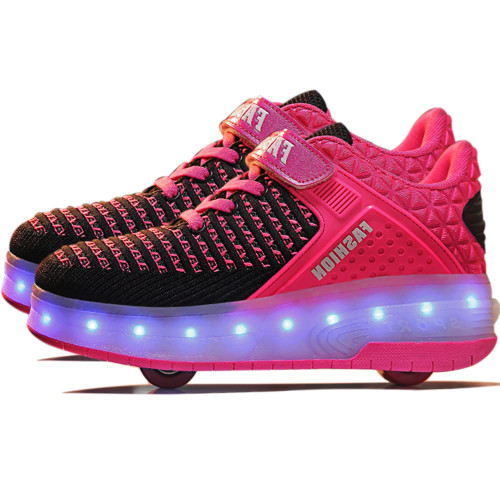 AIkuass Roller Shoes for Girls Boys Flashing LED Sneakers with Wheels Rechargeable Roller Skate Shoes Shoes with Wheels Gifts for Birthday Christmas Day