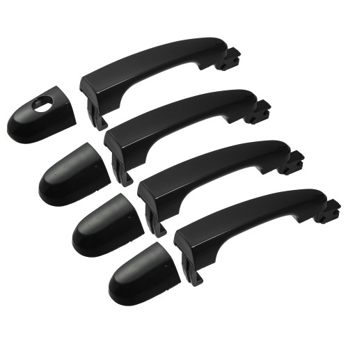 X AUTOHAUX 4pcs Car Exterior Door Handle Front/Rear Left/Right Black Replacement for Kia Sportage 2005-2010 82651-1F010