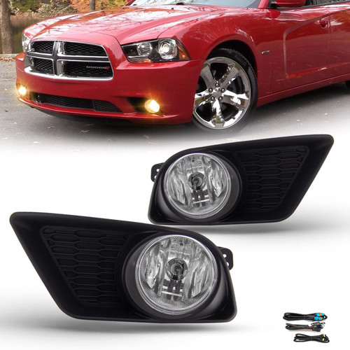 TENTIONAUTO Driving Fog Lights Lamps Assembly For 2011 2012 2013 2014 Dodge Charger With H8 12V 35W Halogen Bulbs & Switch and Wiring Kit (Clear Lens)? TENTIONAUTO Driving Fog Lights Lamps Assembly For 2011 2012 2013 2014 Dodge Charger With H8 12V 35W Halogen Bulbs & Switch and Wiring Kit (Clear Lens)?