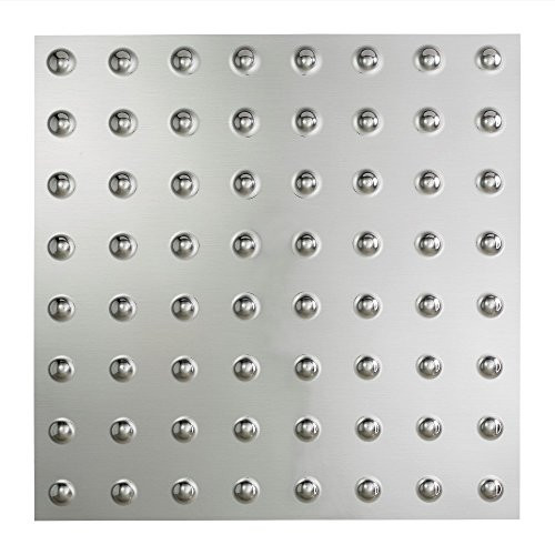Fasade Easy Installation Dome Brushed Aluminum Lay In Ceiling Tile / Ceiling Panel (2' x 2' Tile)