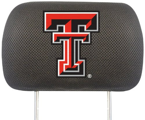 FANMATS NCAA Texas Tech University Red Raiders Polyester Head Rest Cover
